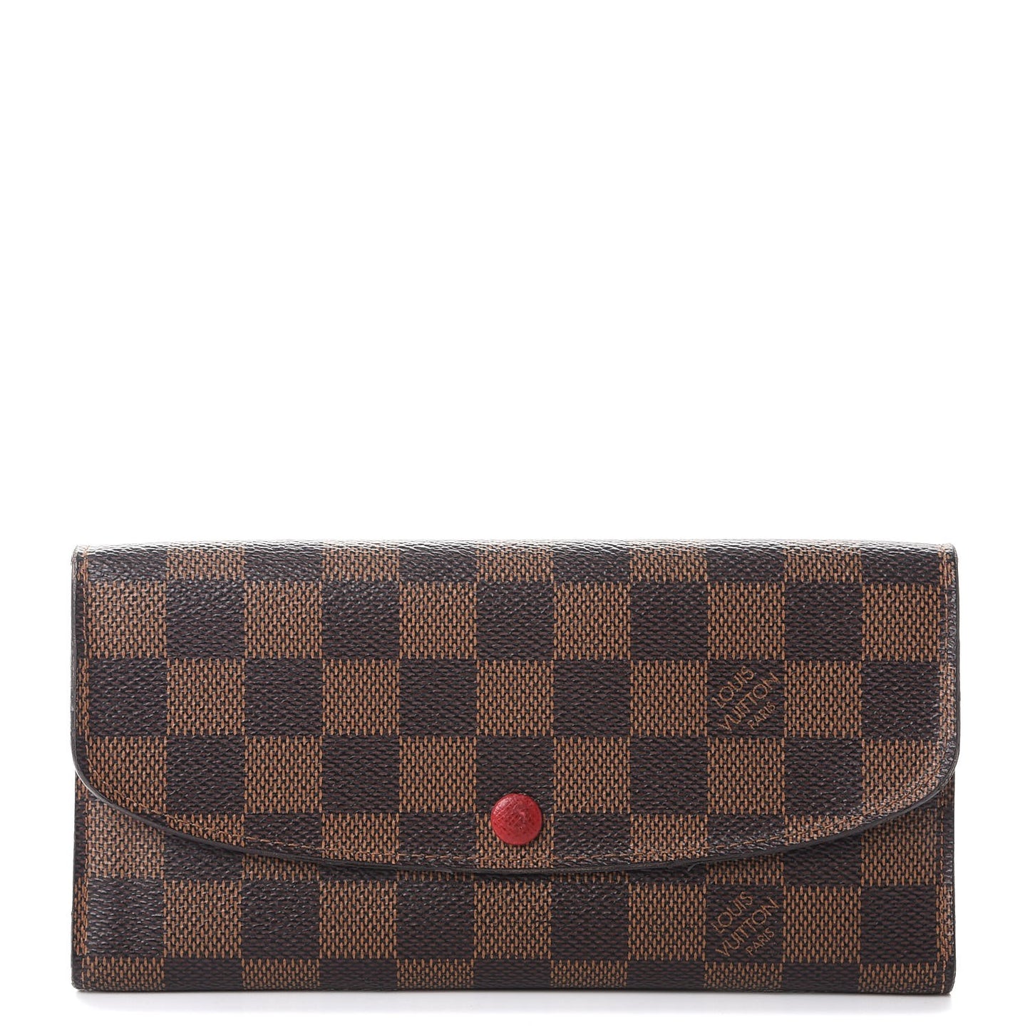 Damier Ebene Emilie Wallet Red