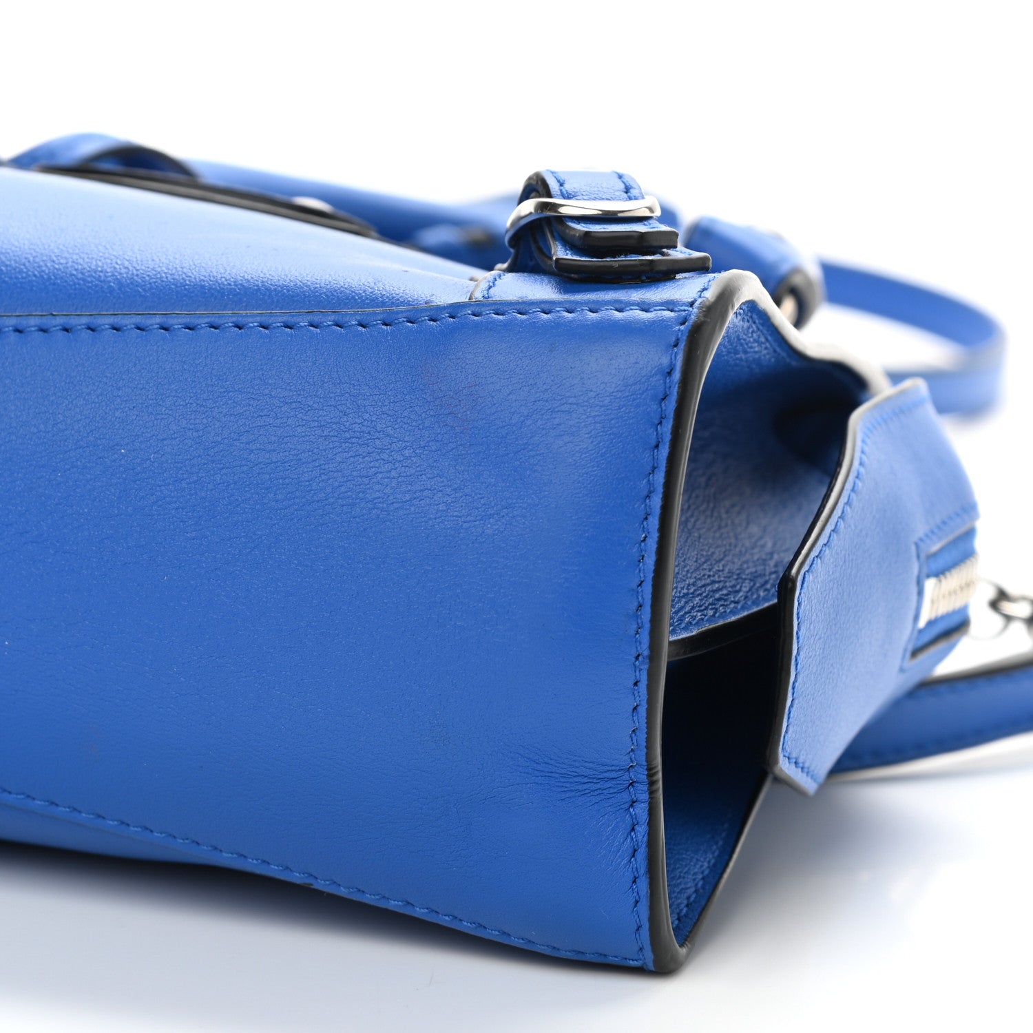 Balenciaga Smooth Calfskin Neo Classic Silver Hardware Mini City Bleu 9 of 9