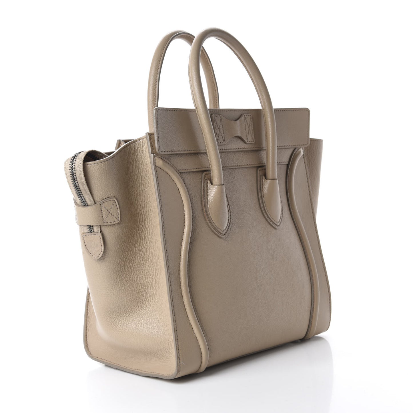 Drummed Calfskin Mini Luggage Dune