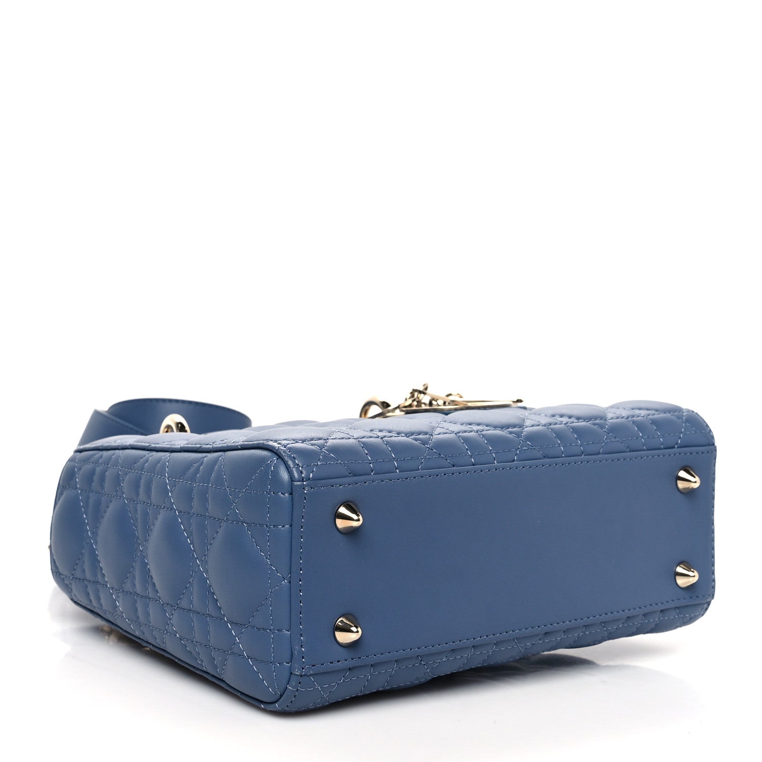 Christian Dior Lambskin Cannage Small My ABCDior Lady Dior Blue 4 of 9