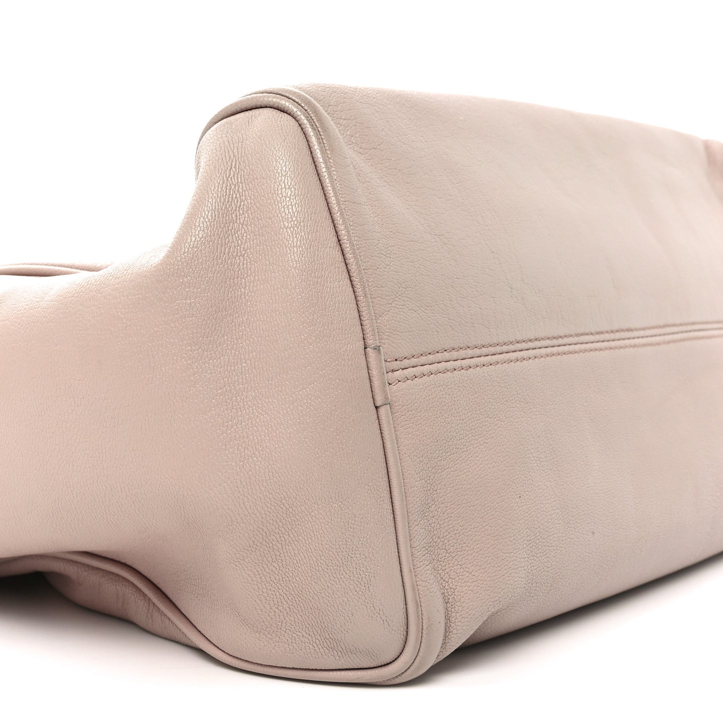 Goatskin Top Handle Boston Bag Pink Red