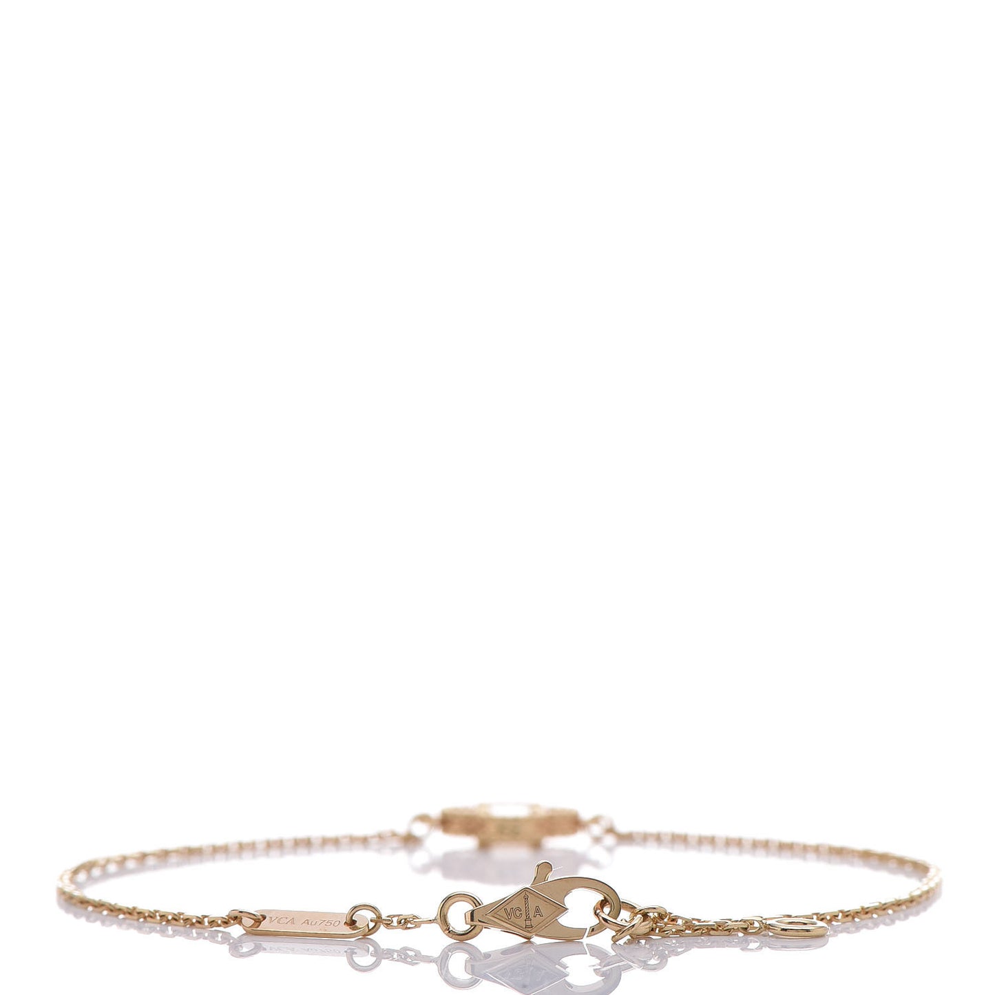 18K Yellow Gold Mother of Pearl Sweet Alhambra Bracelet