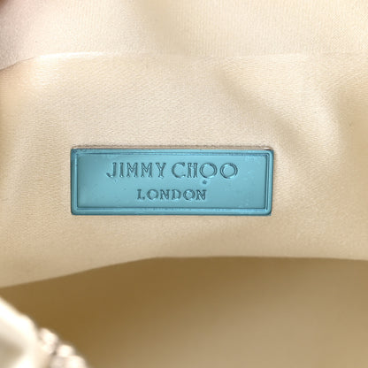 Jimmy Choo Satin Crystal Embellished Bon Bon Bucket Bag White 6 of 12