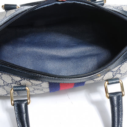 Gucci Monogram Vintage Web Boston Navy 5 of 7