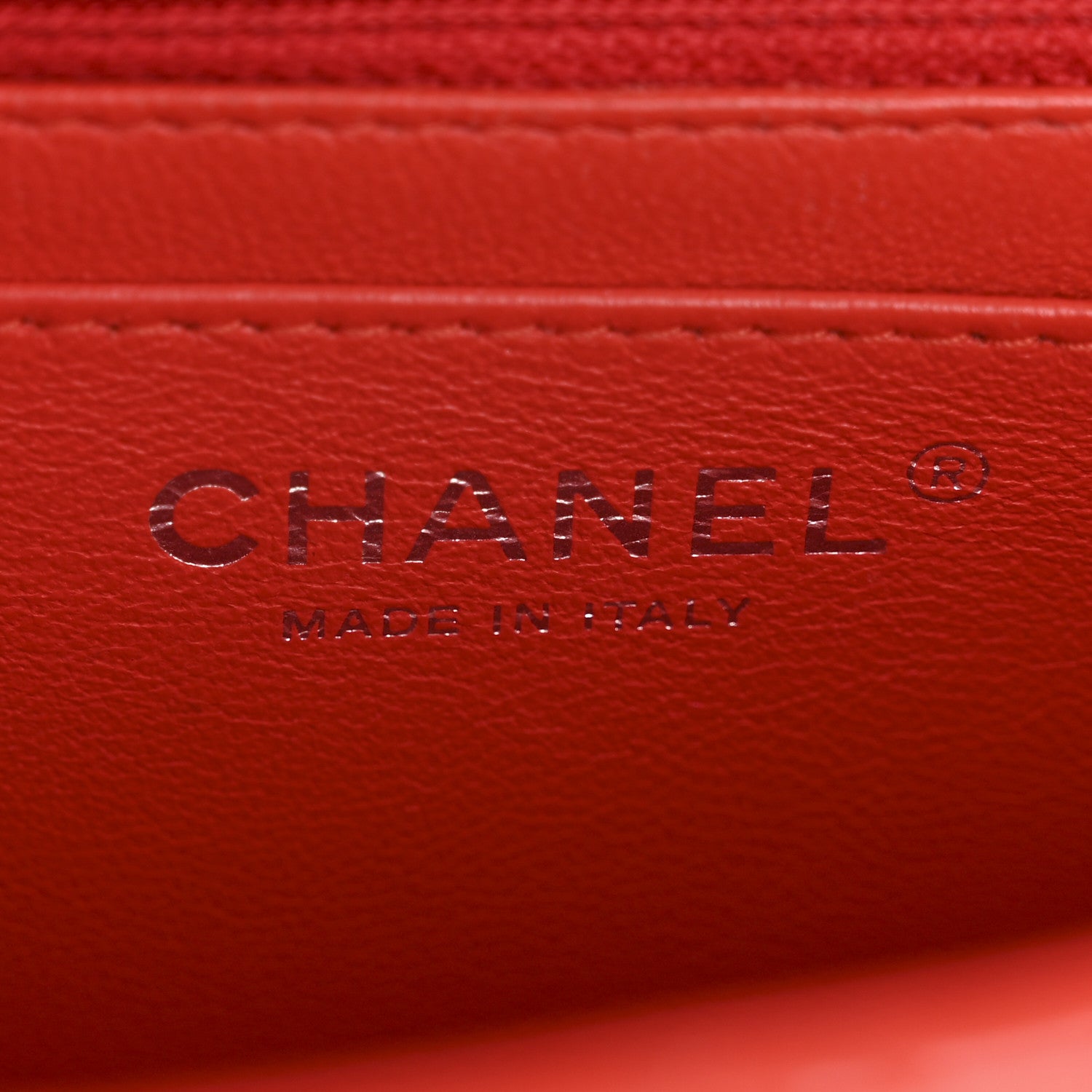 Chanel Patent Quilted Mini Square Flap Orange 6 of 12