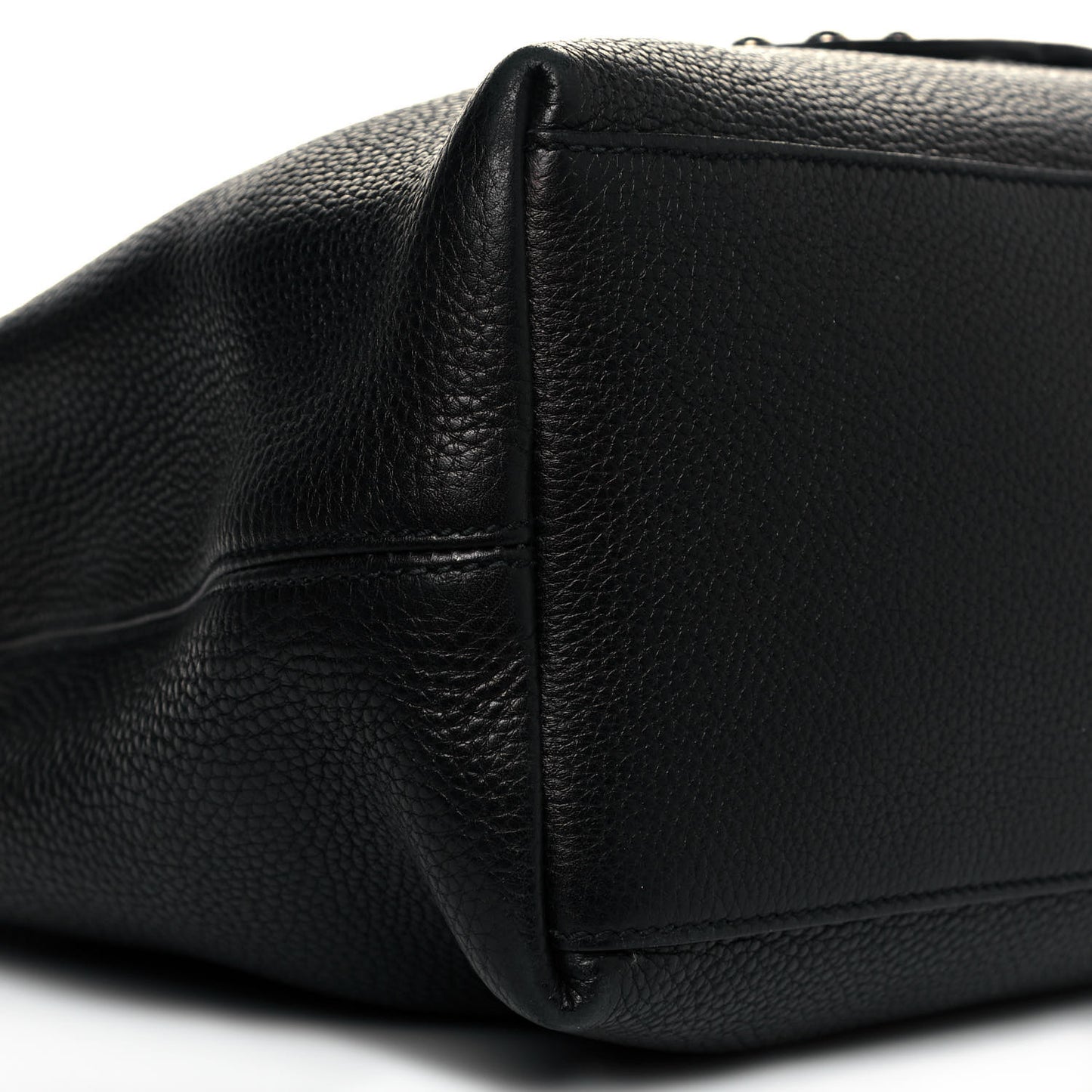 Pebbled Calfskin Studded Medium Soho Chain Shoulder Bag Black