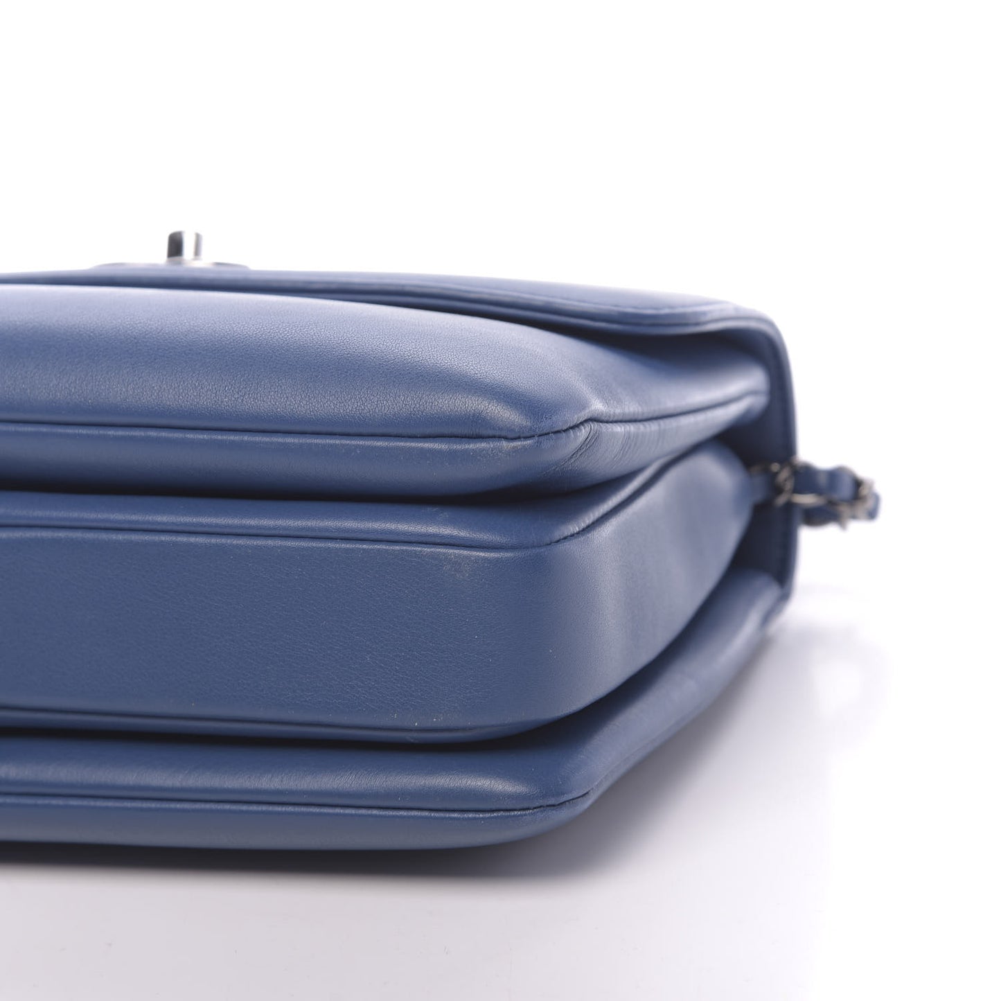 Calfskin Small Trendy CC Dual Handle Flap Bag Blue