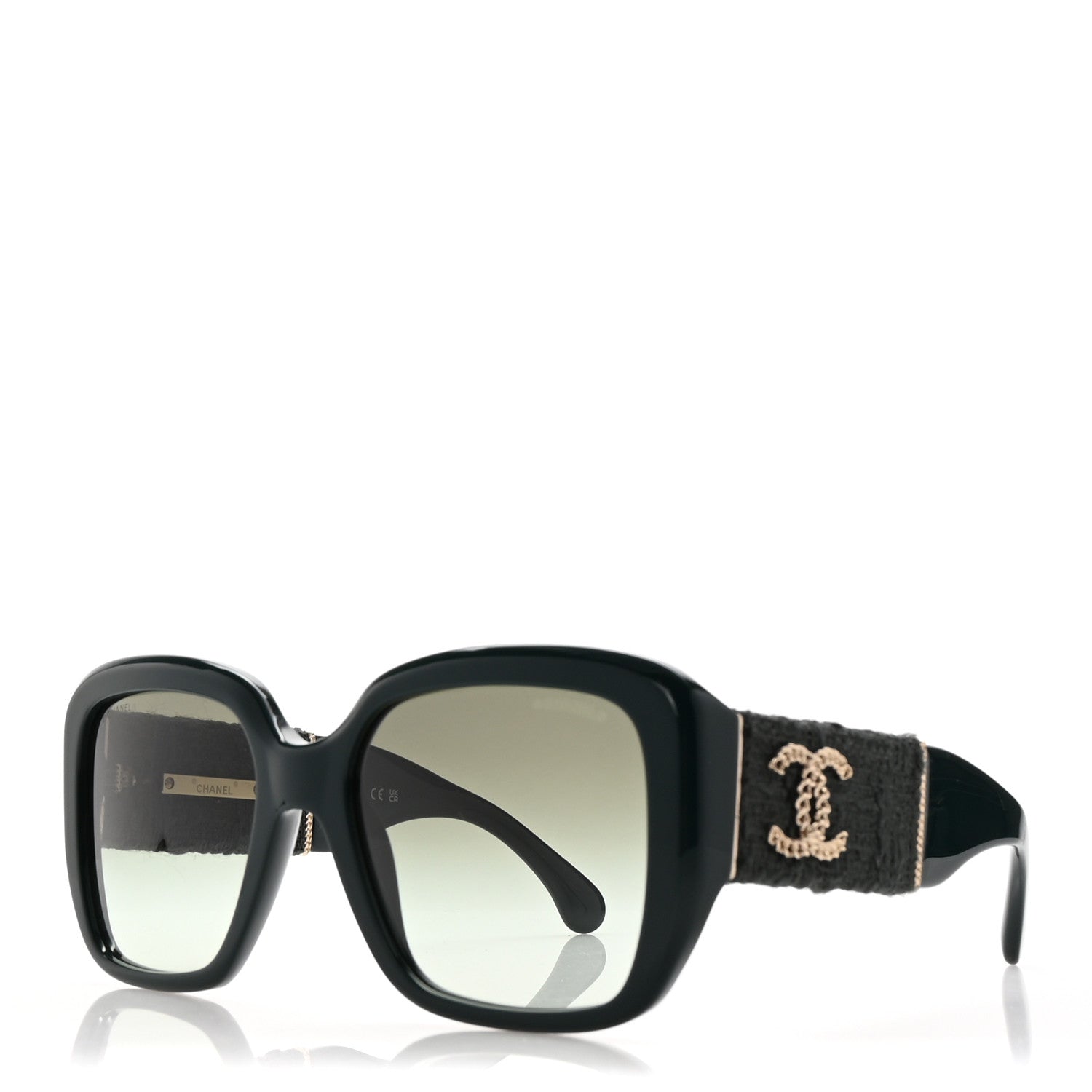 Chanel Acetate Tweed Square Sunglasses 5512 1 of 8