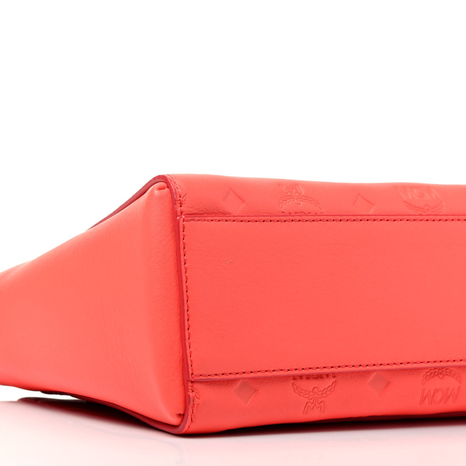 MCM Calfskin Ottomar Essential Crossbody Bag Hot Coral 8 of 9