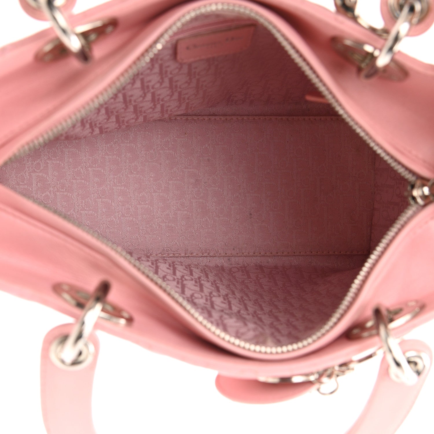 Christian Dior Lambskin Cannage Medium Lady Dior Light Pink 4 of 13