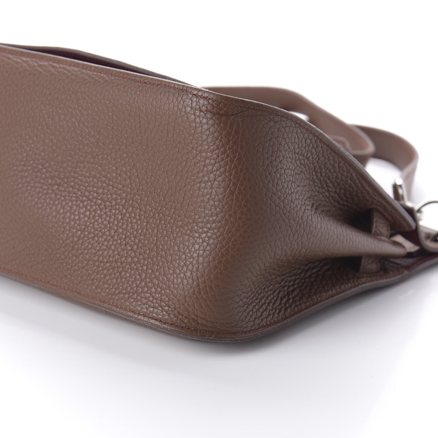 Hermes Taurillon Clemence Jypsiere 28 Marron D'Inde Rouge H 7 of 9