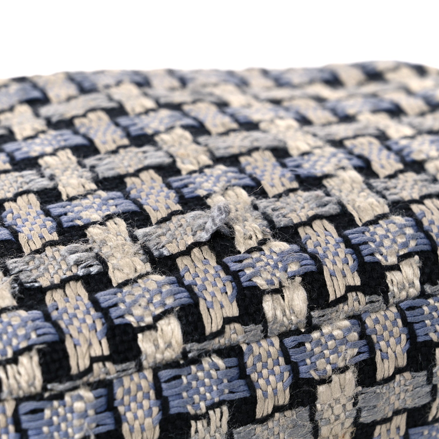 Chanel Tweed Calfskin Woven Single Flap Blue 17 of 19