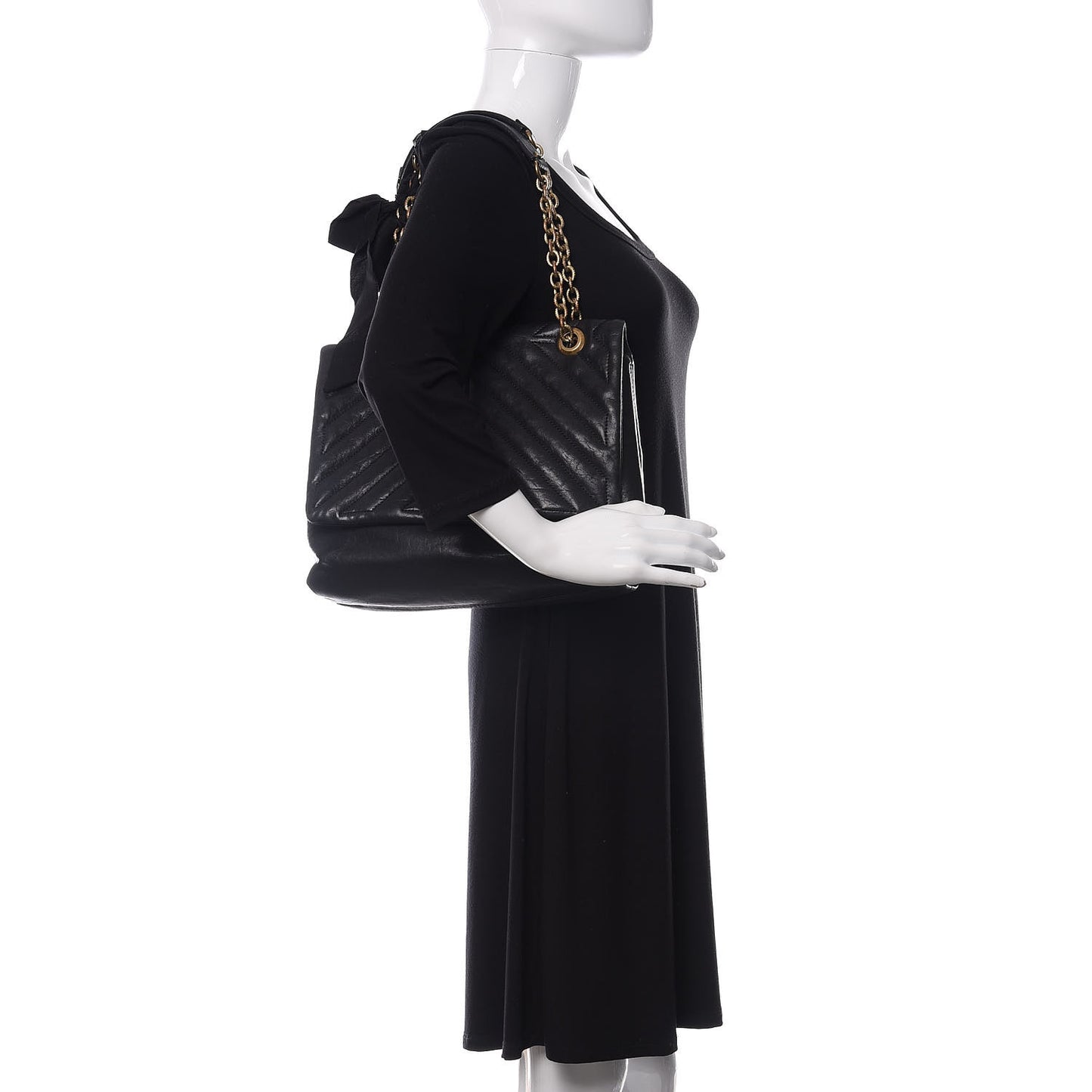 Lambskin Quilted Medium Happy Shoulder Bag Black