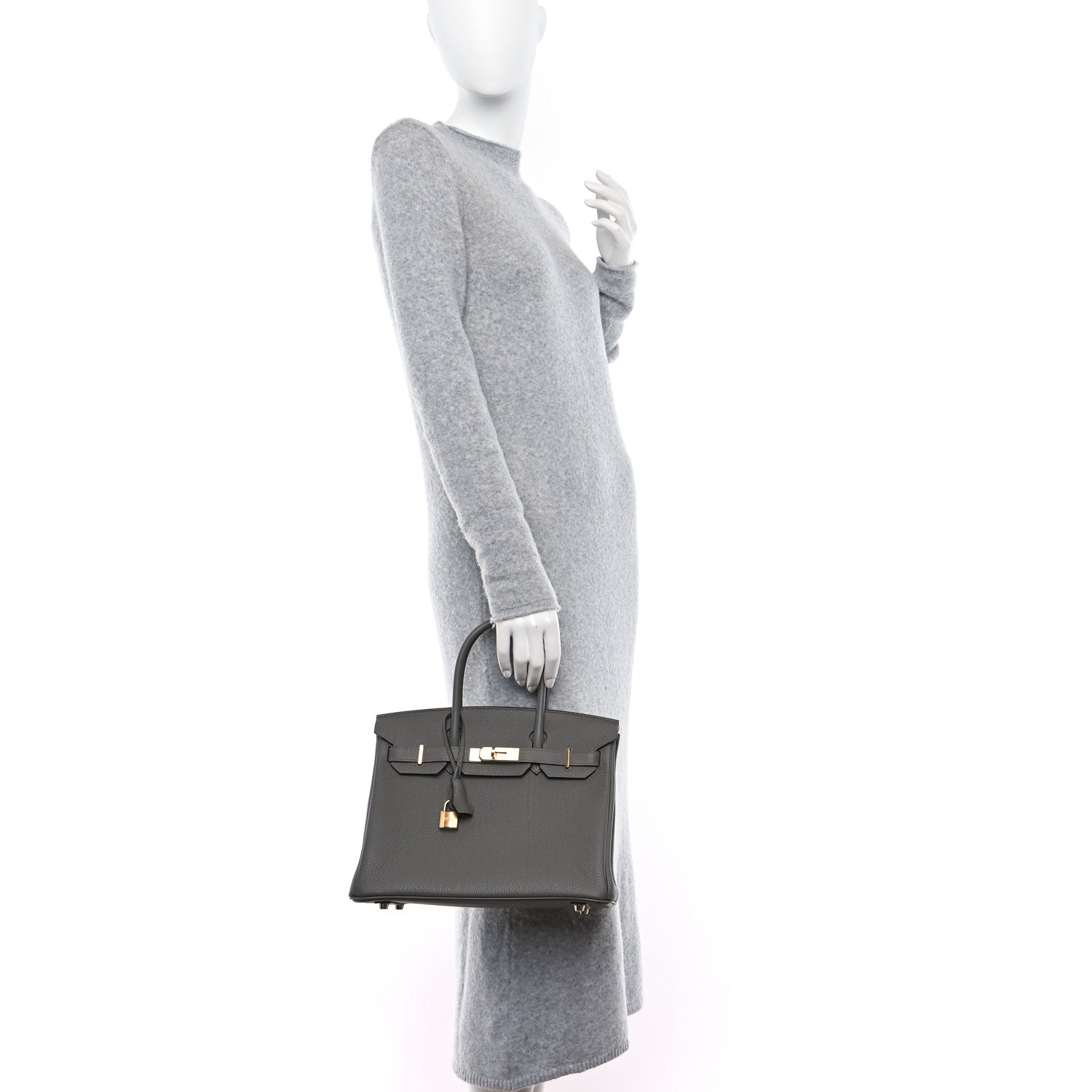 Hermes Togo BIRKIN 30 Gris Meyer 2 of 10