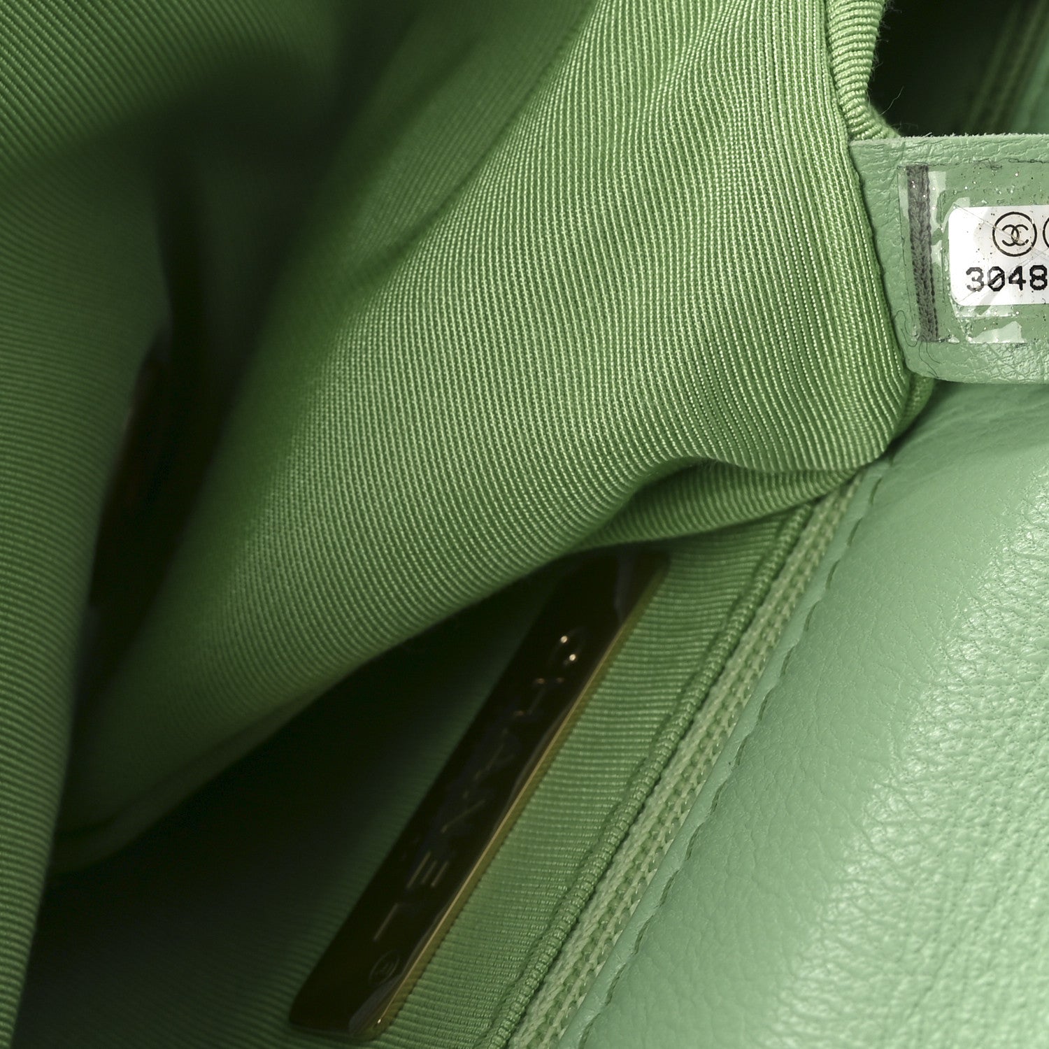 Chanel Goatskin Quilted Medium Chanel 19 Flap Light Green 1714177