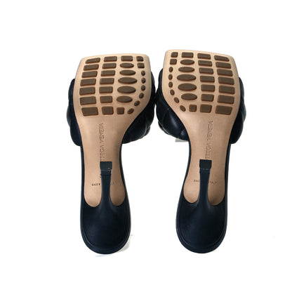 Bottega Veneta Nappa Matelasse Padded Mule Sandals 35 Black 6 of 8