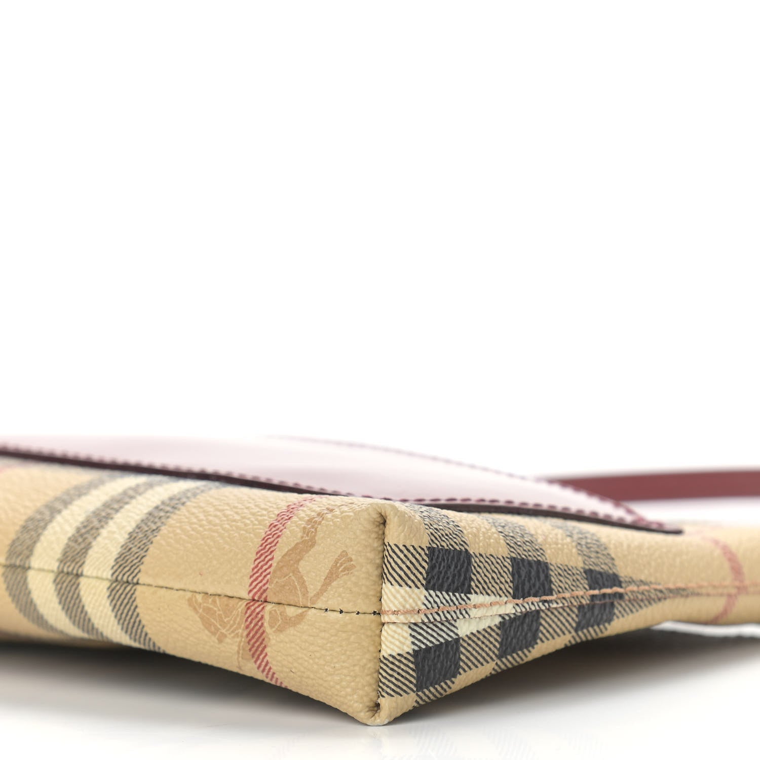 Burberry Haymarket Check Small Crossbody Clutch Bag Red 12 of 12