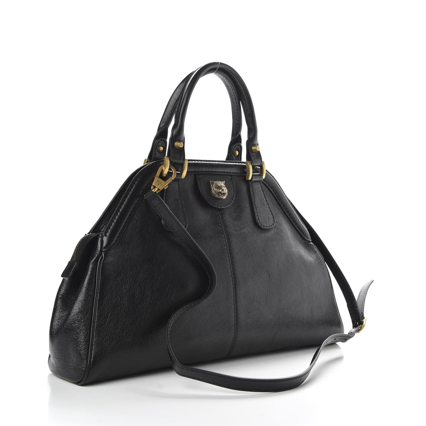 Calfskin Medium Re(Belle) Top Handle Bag Black