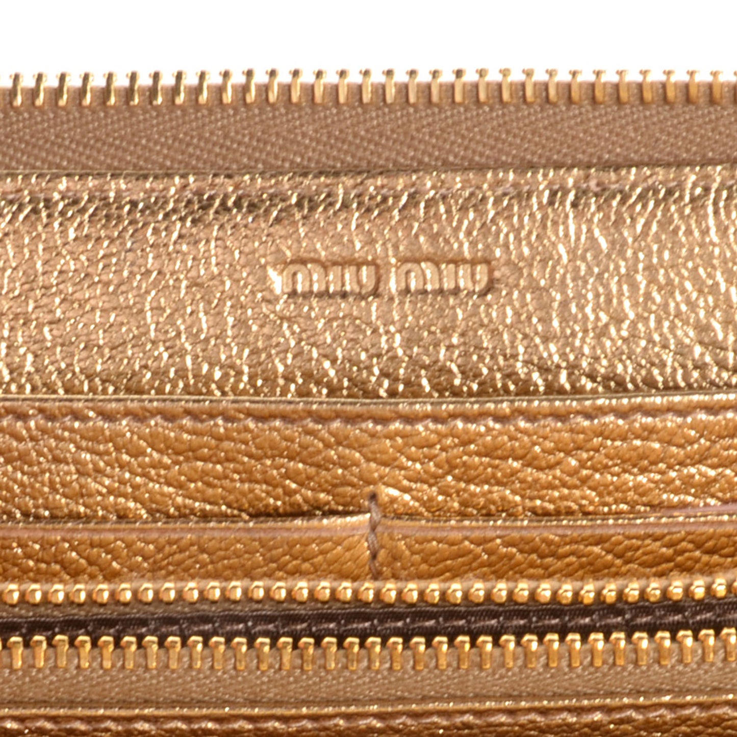 Goatskin Madras Zip Around Wallet Platinum
