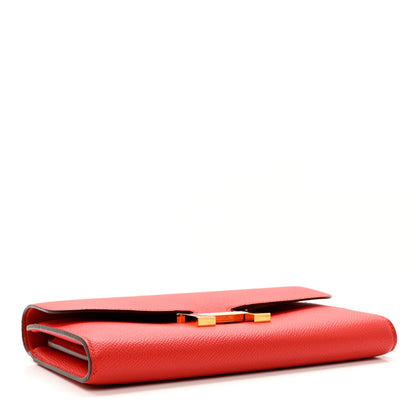 Hermes Epsom Constance Long Wallet Rouge Tomate 5 of 8