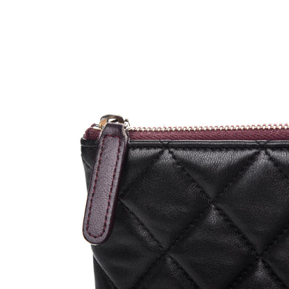 Chanel Lambskin Quilted Large Cosmetic Case Black 8 of 8