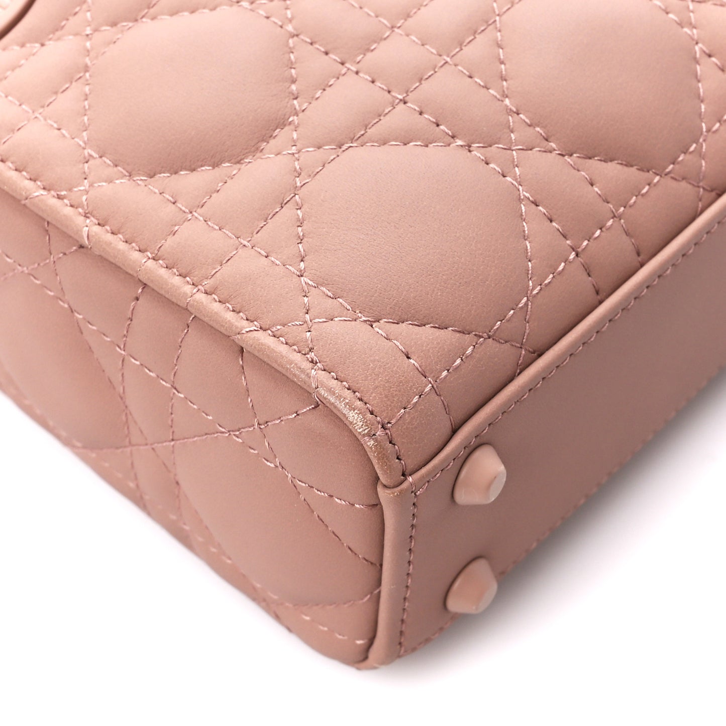 Ultra Matte Calfskin Cannage Micro Lady Dior Beige