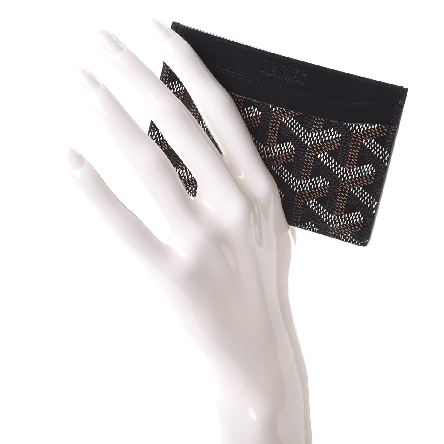 Goyardine Saint Sulpice Card Holder Black