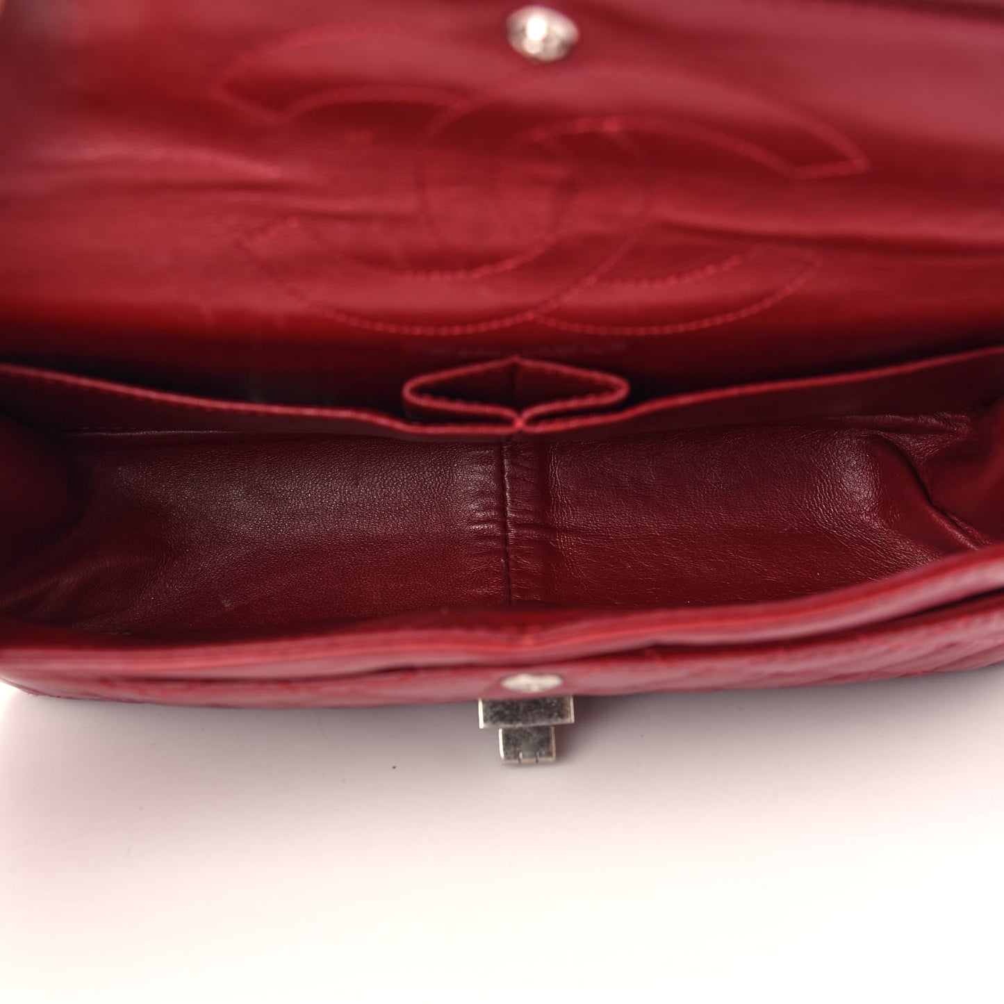 Aged Calfskin Quilted 2.55 Reissue 226 Flap Red