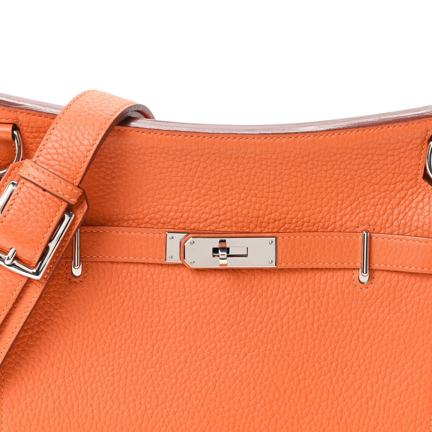 Hermes Taurillon Clemence Jypsiere 28 Orange 8 of 10