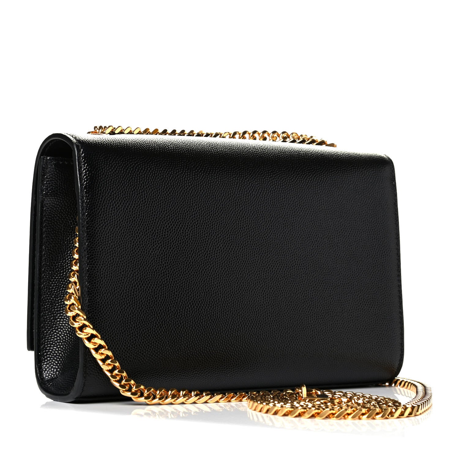 Saint Laurent Grain De Poudre Small Monogram Kate Satchel Black 2 of 6