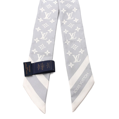 Louis Vuitton Silk Monogram Silhouette BB Bandeau Grey White 2 of 5