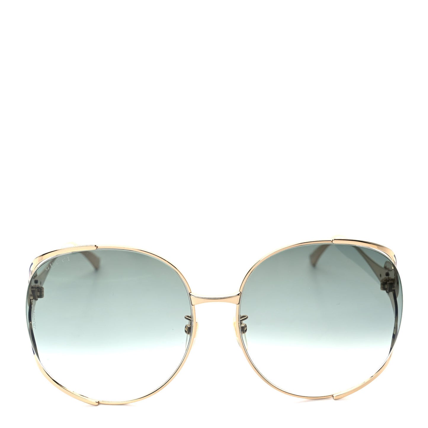 Metal Oversized Round Frame GG0225S Sunglasses Gold