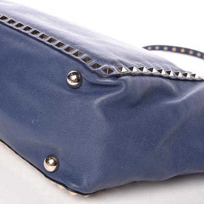 Valentino Garavani Vitello Medium Rockstud Tote Indigo 18 of 21