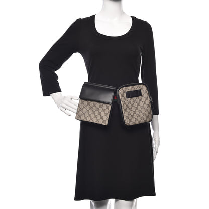 Gucci GG Supreme Monogram Web Belt Bag Black 2 of 11