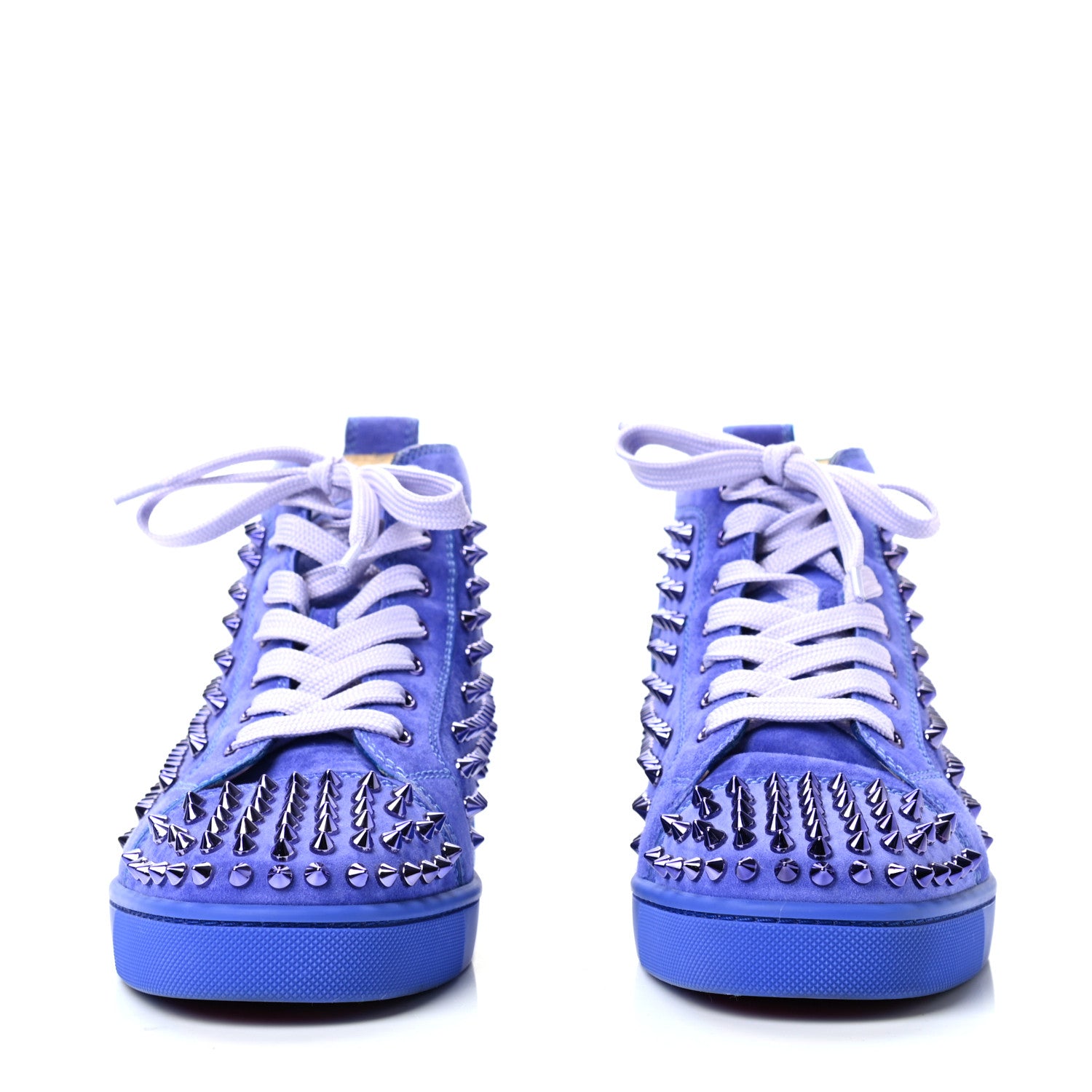 Christian Louboutin Suede Mens Louis Spikes Flat Sneakers 41 Purple 2 of 8