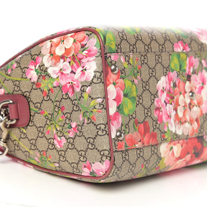 Gucci GG Supreme Monogram Blooms Medium Boston Beige Multicolor Dry Rose 10 of 12