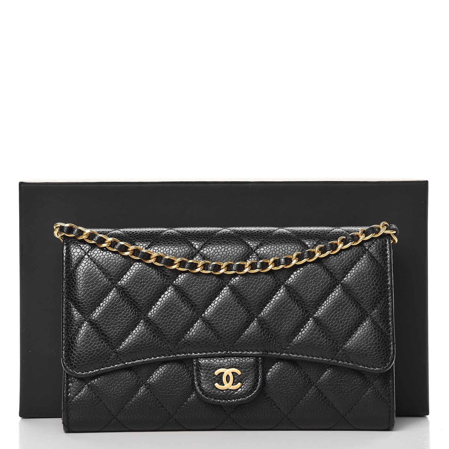 Chanel Caviar Quilted Wallet on Removable Chain Black 8 of 8