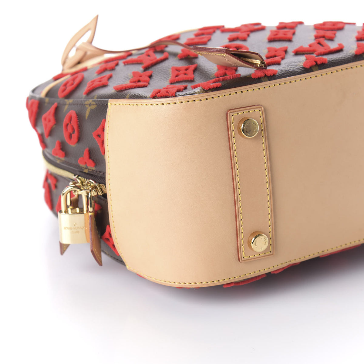 Monogram Tuffetage Deauville Cube Red