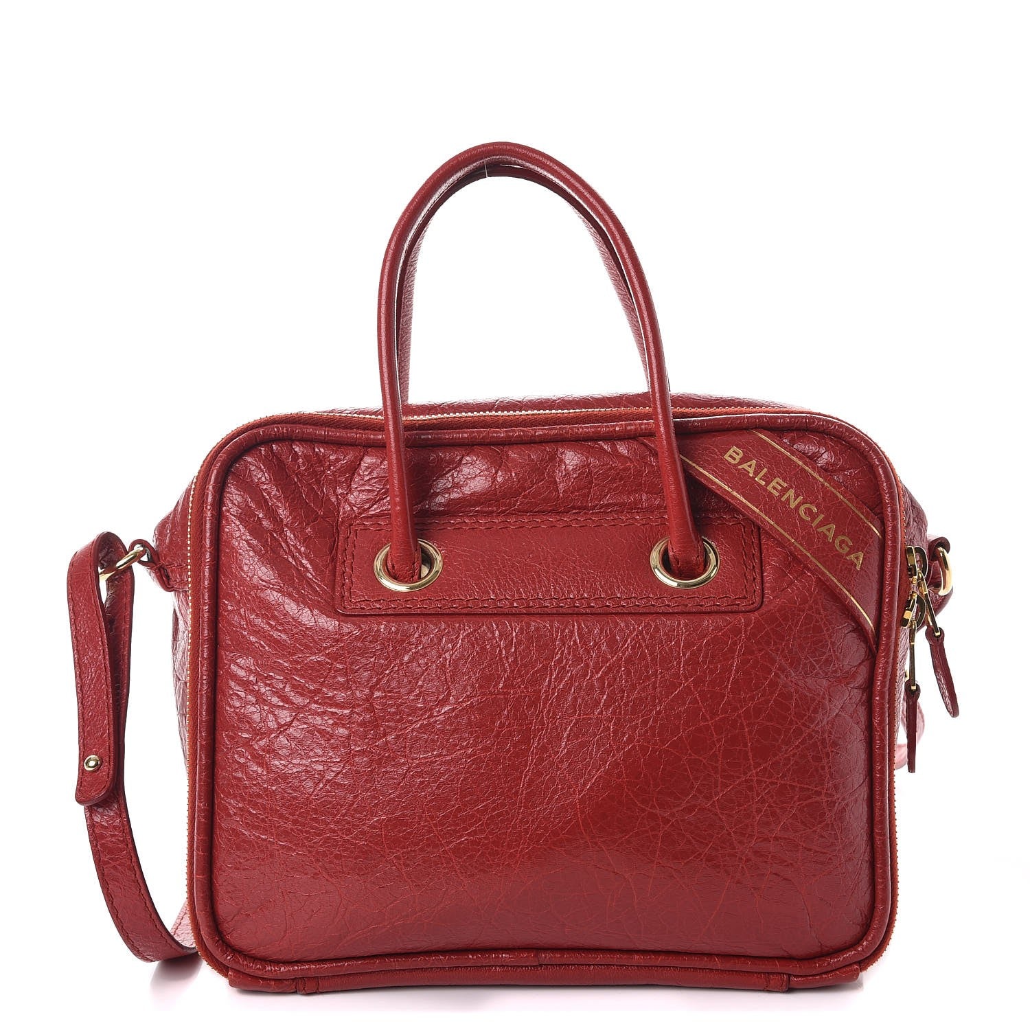 Balenciaga Agneau S Blanket Square Tote Rouge Brique 1 of 10