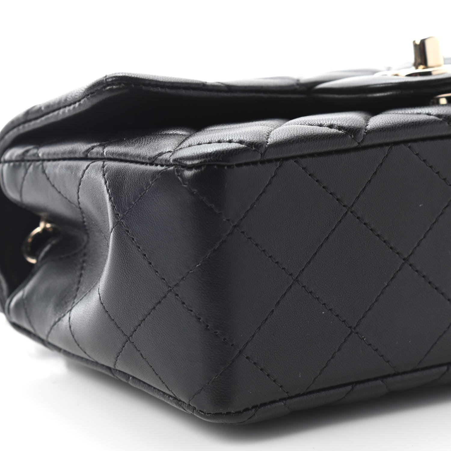 Chanel Lambskin Quilted Mini Rectangular Flap Black 8 of 8