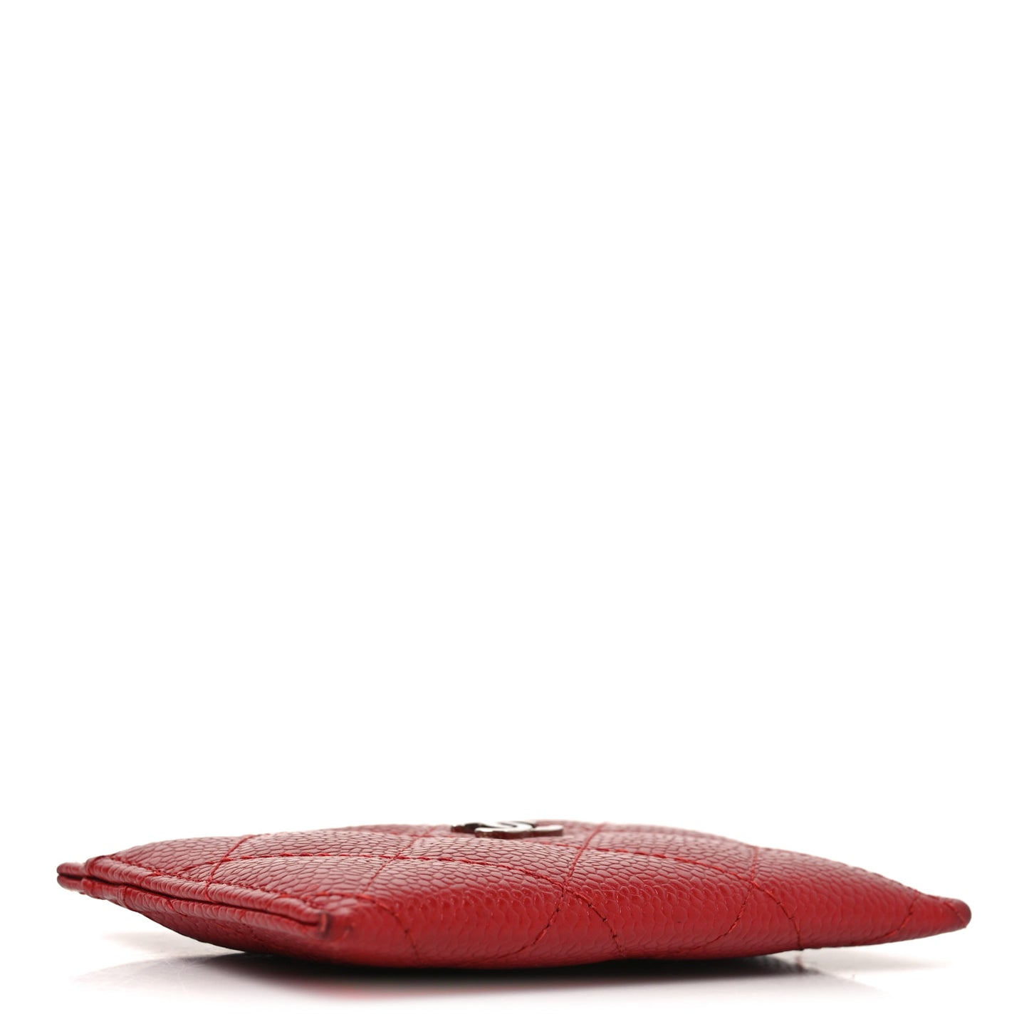 Caviar Quilted Card Holder Red