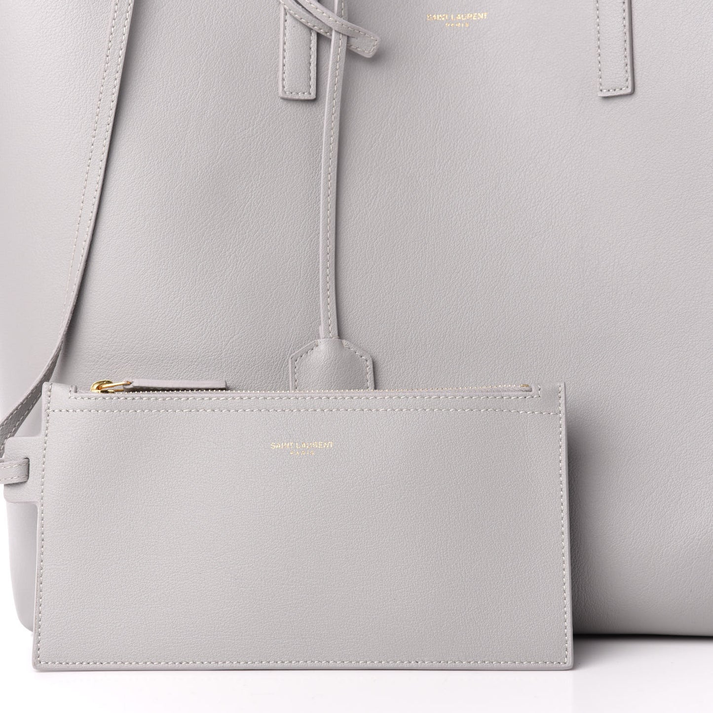 Calfskin Large Shopping Tote Granite