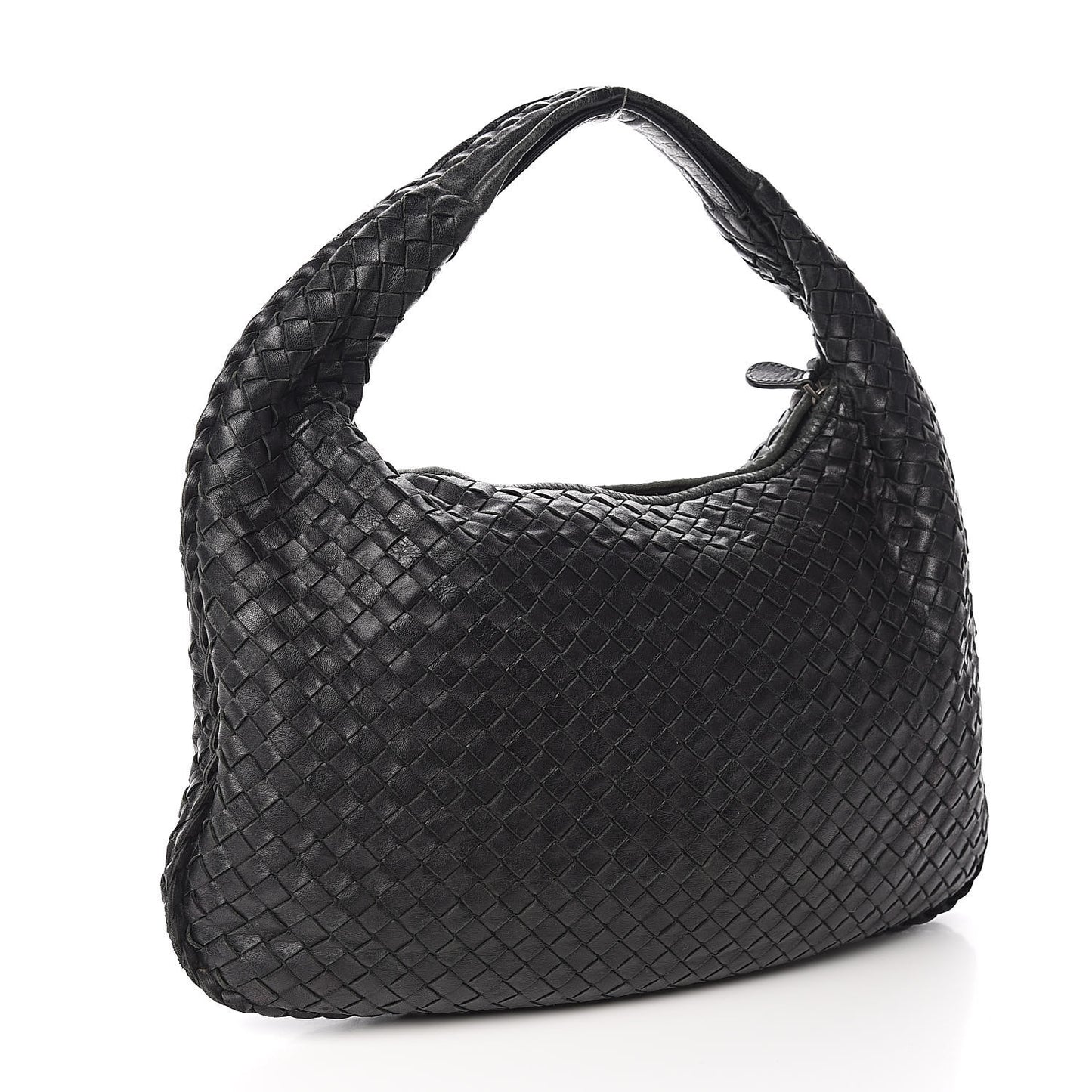 Nappa Intrecciato Medium Veneta Hobo Black