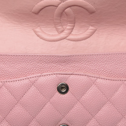 Chanel Caviar Quilted Medium Double Flap Pink 11 of 15