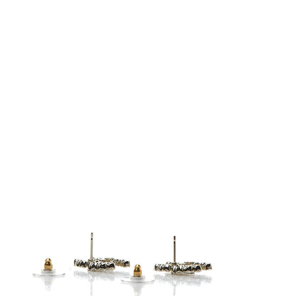 Chanel Crystal CC Earrings Light Gold 3 of 5