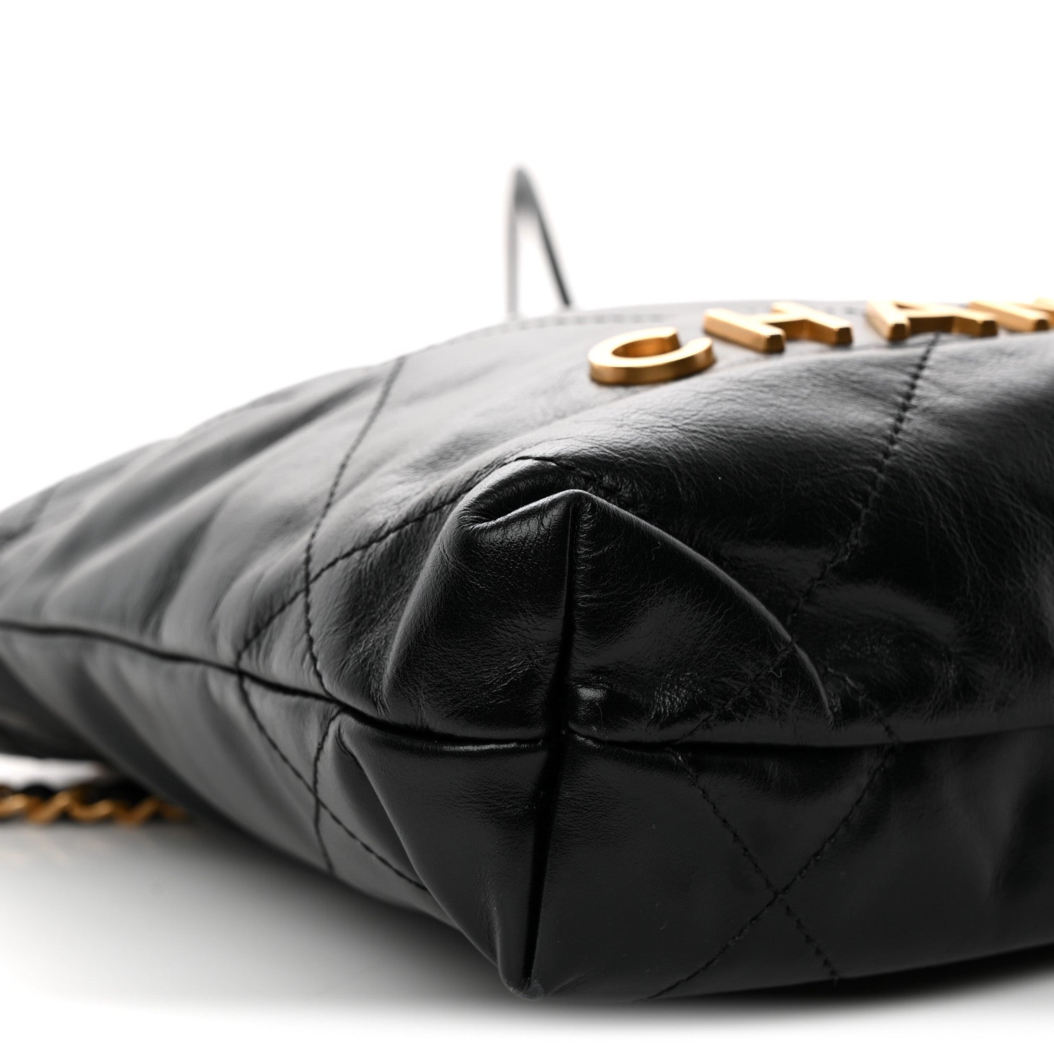 Chanel Shiny Calfskin Quilted Mini Chanel 22 Black 9 of 11