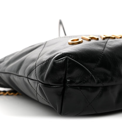 Chanel Shiny Calfskin Quilted Mini Chanel 22 Black 9 of 11