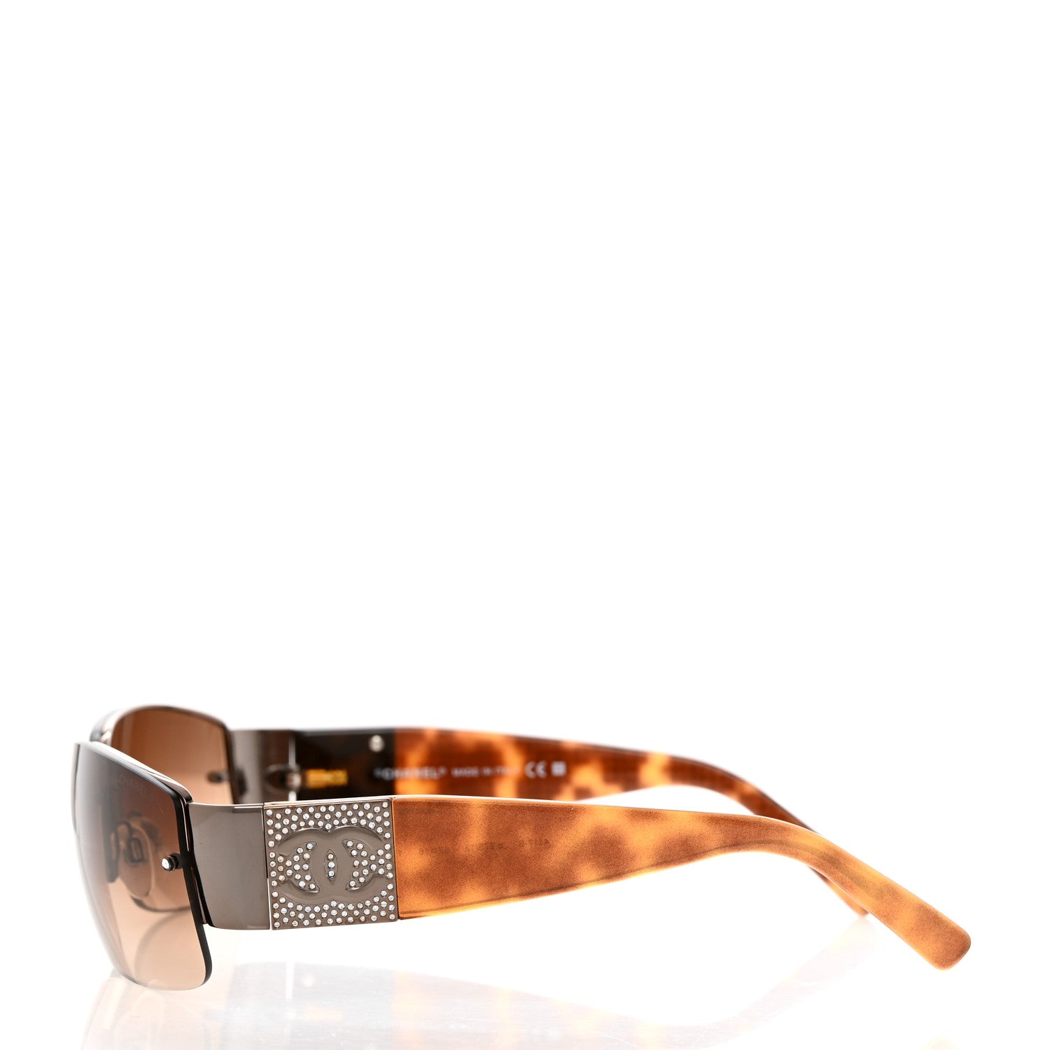 Chanel Crystal CC Sunglasses 4117-B Tortoise 3 of 8