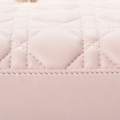 Christian Dior Lambskin Cannage Medium Lady Dior Light Pink 8 of 9