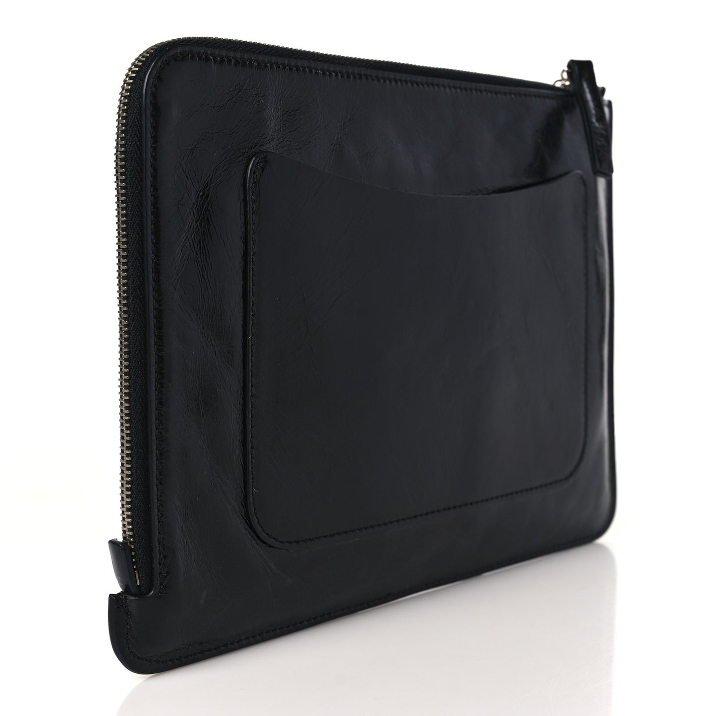 Calfskin Medium Je Ne Suis Pas En Solde Pouch Clutch Black